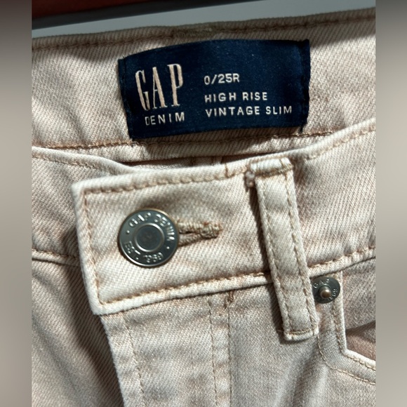 Gap Denim High Rise Stretch Slimfit. Dusty Rose. Size 0. - Picture 4 of 6